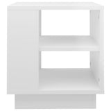 NNEVL Coffee Table High Gloss White 40x40x43 cm Engineered Wood