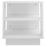 NNEVL Coffee Table High Gloss White 40x40x43 cm Engineered Wood