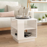 NNEVL Coffee Table High Gloss White 40x40x43 cm Engineered Wood