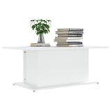 NNEVL Coffee Table White 102x55.5x40 cm Chipboard