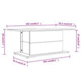 NNEVL Coffee Table White 102x55.5x40 cm Chipboard
