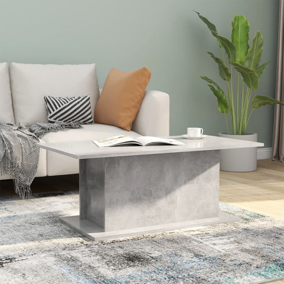 NNEVL Coffee Table Concrete Grey 102x55.5x40 cm Chipboard