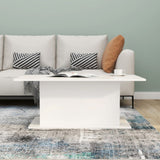 NNEVL Coffee Table High Gloss White 102x55.5x40 cm Chipboard