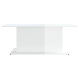 NNEVL Coffee Table High Gloss White 102x55.5x40 cm Chipboard