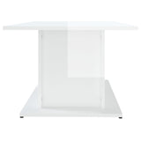 NNEVL Coffee Table High Gloss White 102x55.5x40 cm Chipboard