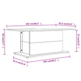 NNEVL Coffee Table High Gloss White 102x55.5x40 cm Chipboard