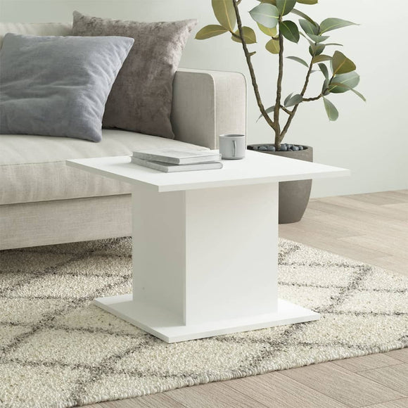 NNEVL Coffee Table White 55.5x55.5x40 cm Chipboard