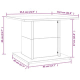 NNEVL Coffee Table Black 55.5x55.5x40 cm Chipboard