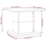 NNEVL Coffee Table Concrete Grey 55.5x55.5x40 cm Chipboard