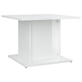 NNEVL Coffee Table High Gloss White 55.5x55.5x40 cm Chipboard