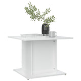 NNEVL Coffee Table High Gloss White 55.5x55.5x40 cm Chipboard