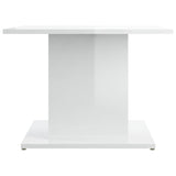 NNEVL Coffee Table High Gloss White 55.5x55.5x40 cm Chipboard
