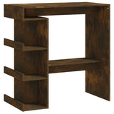 NNEVL Bar Table with Storage Rack Smoked Oak 100x50x101.5 cm Chipboard