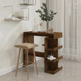 NNEVL Bar Table with Storage Rack Smoked Oak 100x50x101.5 cm Chipboard