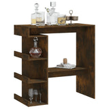 NNEVL Bar Table with Storage Rack Smoked Oak 100x50x101.5 cm Chipboard