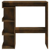 NNEVL Bar Table with Storage Rack Smoked Oak 100x50x101.5 cm Chipboard