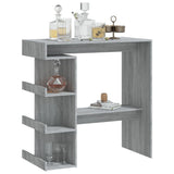 NNEVL Bar Table with Storage Rack Grey Sonoma 100x50x101.5 cm