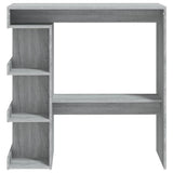 NNEVL Bar Table with Storage Rack Grey Sonoma 100x50x101.5 cm