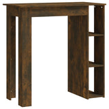 NNEVL Bar Table with Shelf Smoked Oak 102x50x103.5 cm Chipboard