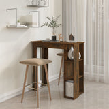 NNEVL Bar Table with Shelf Smoked Oak 102x50x103.5 cm Chipboard