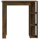 NNEVL Bar Table with Shelf Smoked Oak 102x50x103.5 cm Chipboard