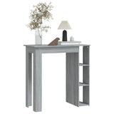 NNEVL Bar Table with Shelf Grey Sonoma 102x50x103.5 cm Chipboard