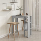NNEVL Bar Table with Shelf Grey Sonoma 102x50x103.5 cm Chipboard