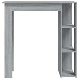 NNEVL Bar Table with Shelf Grey Sonoma 102x50x103.5 cm Chipboard