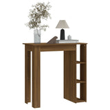 NNEVL Bar Table with Shelf Brown Oak 102x50x103.5 cm Chipboard