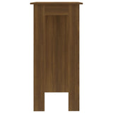 NNEVL Bar Table with Shelf Brown Oak 102x50x103.5 cm Chipboard