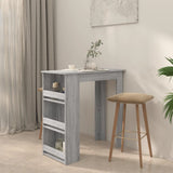 NNEVL Bar Table with Storage Rack Grey Sonoma 102x50x103.5cm Chipboard