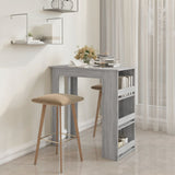 NNEVL Bar Table with Storage Rack Grey Sonoma 102x50x103.5cm Chipboard