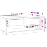 NNEVL TV Cabinet Brown Oak 102x41x44 cm Chipboard