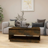 NNEVL Coffee Table Smoked Oak 102.5x55x44 cm Chipboard