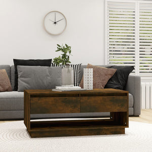 NNEVL Coffee Table Smoked Oak 102.5x55x44 cm Chipboard