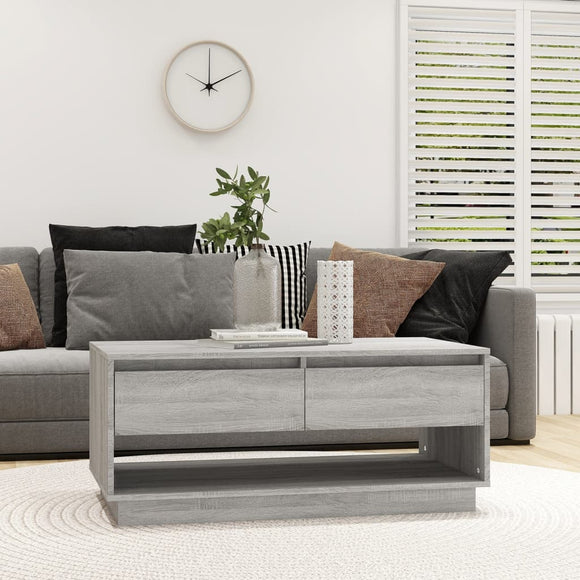 NNEVL Coffee Table Grey Sonoma 102.5x55x44 cm Chipboard