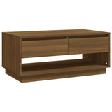 NNEVL Coffee Table Brown Oak 102.5x55x44 cm Chipboard
