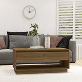 NNEVL Coffee Table Brown Oak 102.5x55x44 cm Chipboard