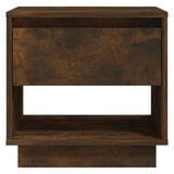 NNEVL Bedside Cabinet Smoked Oak 45x34x44 cm Chipboard
