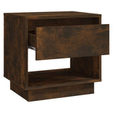 NNEVL Bedside Cabinet Smoked Oak 45x34x44 cm Chipboard