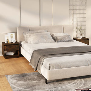 NNEVL Bedside Cabinets 2 pcs Smoked Oak 45x34x44 cm Chipboard