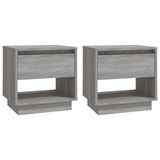 NNEVL Bedside Cabinets 2 pcs Grey Sonoma 45x34x44 cm Chipboard
