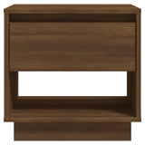 NNEVL Bedside Cabinet Brown Oak 45x34x44 cm Chipboard