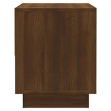 NNEVL Bedside Cabinet Brown Oak 45x34x44 cm Chipboard