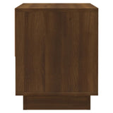NNEVL Bedside Cabinet Brown Oak 45x34x44 cm Chipboard