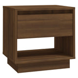 NNEVL Bedside Cabinets 2 pcs Brown Oak 45x34x44 cm Chipboard