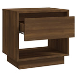 NNEVL Bedside Cabinets 2 pcs Brown Oak 45x34x44 cm Chipboard