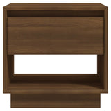 NNEVL Bedside Cabinets 2 pcs Brown Oak 45x34x44 cm Chipboard