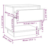 NNEVL Bedside Cabinets 2 pcs Brown Oak 45x34x44 cm Chipboard