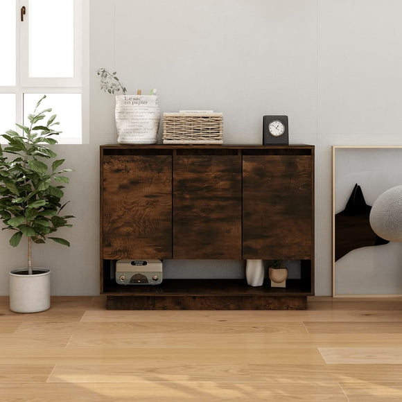 NNEVL Sideboard Smoked Oak 97x31x75 cm Chipboard